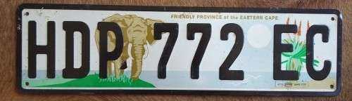 USED REGISTRATION NUMBER PLATE EASTERN CAPE - METAL