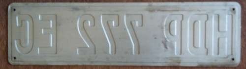 USED REGISTRATION NUMBER PLATE EASTERN CAPE - METAL