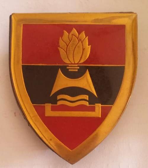 SADF - 2 FIELD ENGINEER REGIMENT METAL FLASH - PINS INTACT