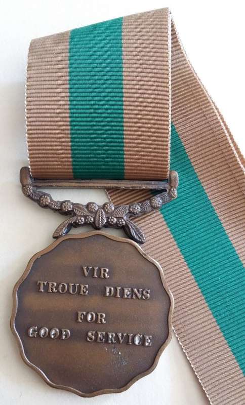 SADF - 10 YEAR SERVICE MEDAL (FULL SIZE) - NUMBERED