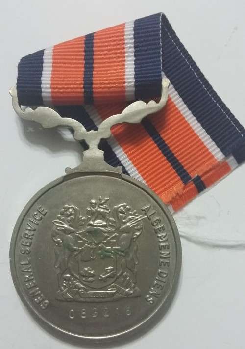 SADF - GENERAL SERVICE MEDAL -  REAR NUMBERED
