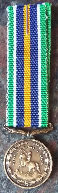 SADF - # MINIATURE #  DE WET MEDAL