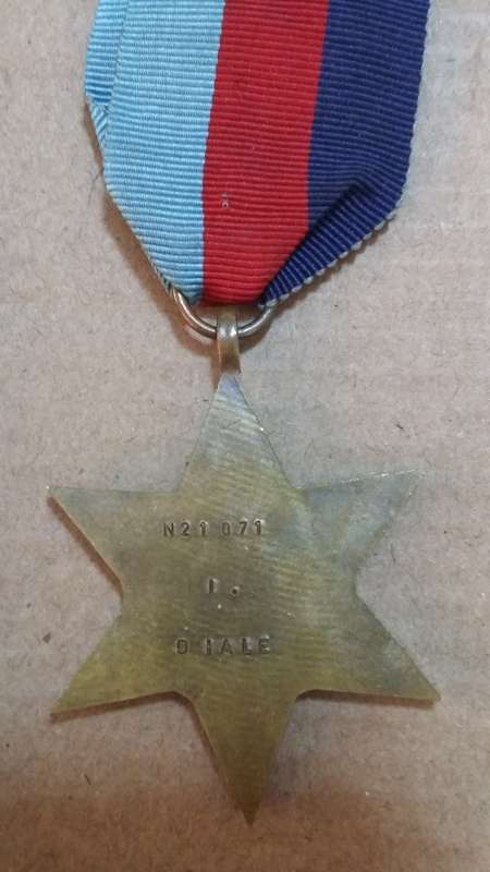 WW2 1939 / 45 STAR - FULL SIZE - N21071  I. D IALE