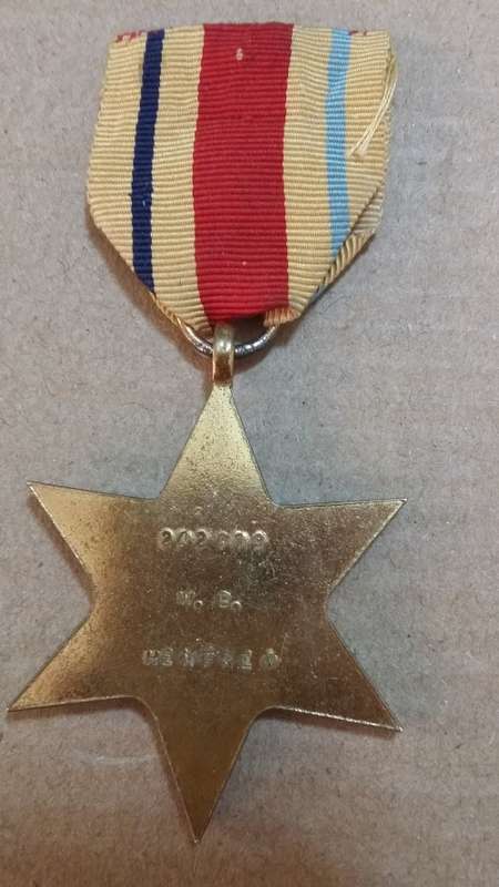 WW2 AFRICA STAR - FULL SIZE - 242613 W.B. HENFREY