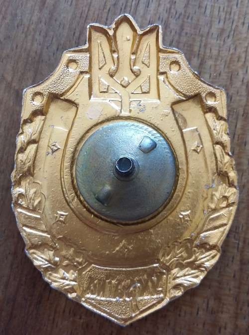 UKRAINE - 1990'S LOGISTICAL UNITS BREAST BADGE  -SCREW PIN INTACT