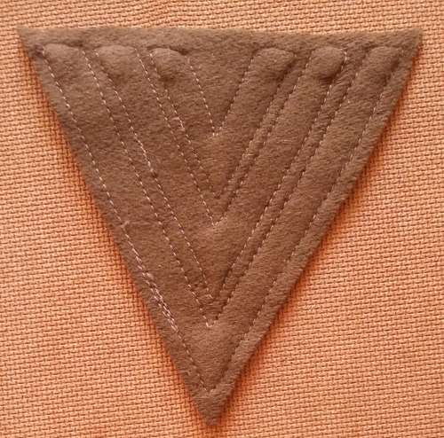 UNUSED - SADF 1960's SINGLE SGT RANK CHEVRON