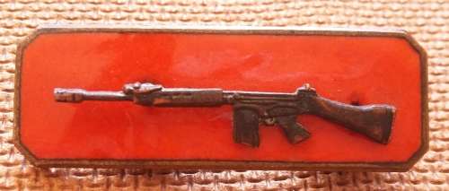 SADF - 1 ST CLASS SHOTTIST "SKIETBALKIE" PINS INTACT - ENAMEL TYPE