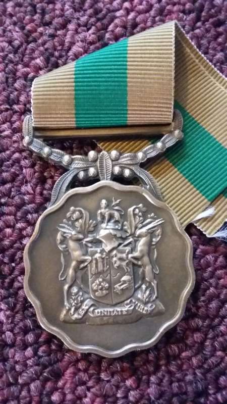 SADF 10 YEAR SERVICE MEDAL (FULL SIZE) - NUMBERED