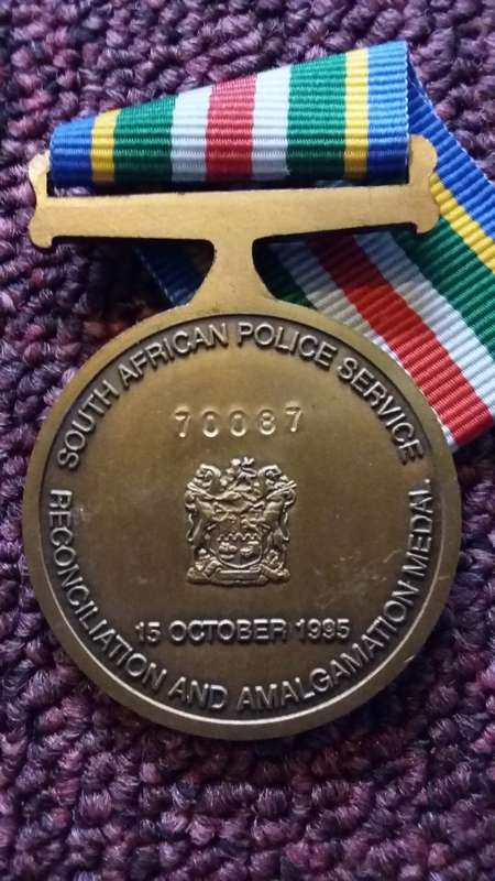 SAPS RECONCILIATION AND AMALGAMATION MEDAL - NUMBERED
