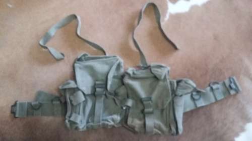 SADF - 70'S PATTERN GREEN CANVAS KIDNEY POUCH - ALL CLIPS TYPE