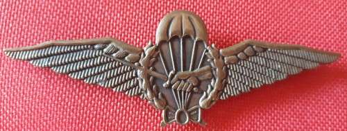 DUTCH EAST INDIES - (KST) KORPS SPECIALE TROEPEN PARA WING 1948 - 1950 -- FULL SIZE - LUGS MISSING