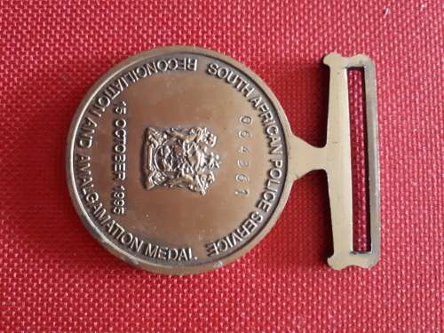 SA POLICE AMALGAMATION MEDAL  - FULL SIZE - NUMBERED