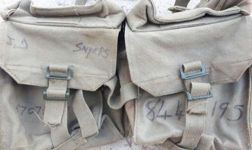 SADF - 70'S PATTERN GREEN CANVAS KIDNEY POUCH ... ## READ DESCRIPTION ##