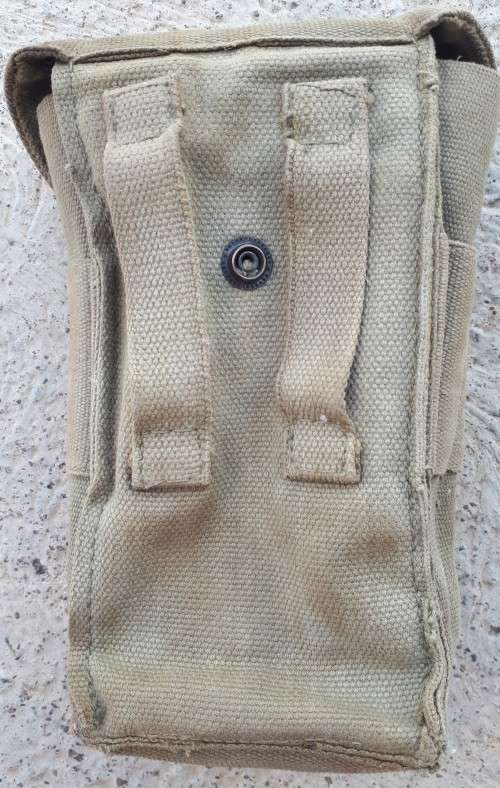 SADF - 70'S PATTERN GREEN R4 RIFLE AMMO POUCH - WELL USED
