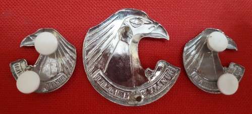 SADF - PERSONELL CORPS CAP AND COLLAR BADGES SET - SHORTENED SCREWS