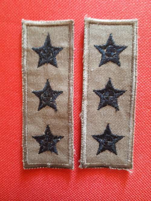 SADF FIRST CAMO DRESS - CAPTAIN COLLAR RANK PAIR