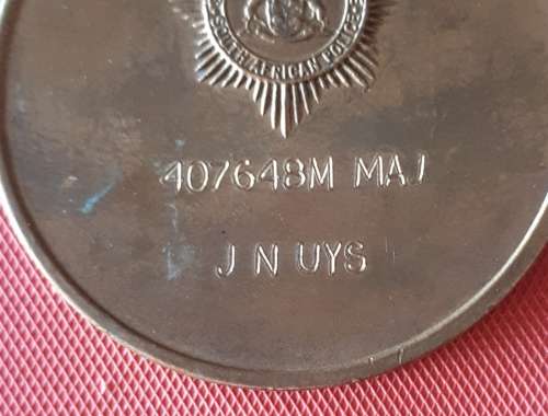 POLICE 75 YEAR ANNIVERSARY MEDAL - NAMED TO A MAJOR
