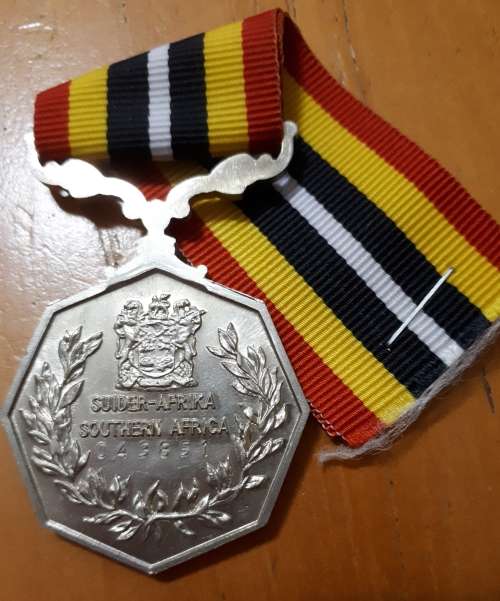 SOUTHERN AFRICA MEDAL - FULL SIZE REAR NUMBERED
