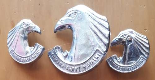 SADF - PERS CORPS CAP AND COLLAR BADGE SET - PINS / SCREWS INTACT