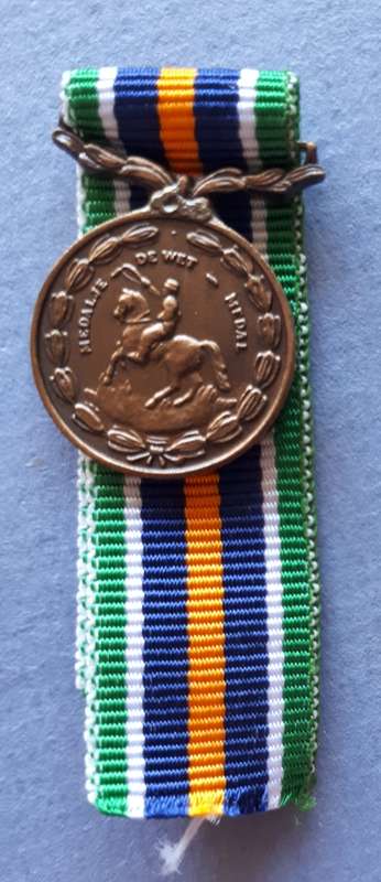 SADF MINIATURE DE WET MEDAL