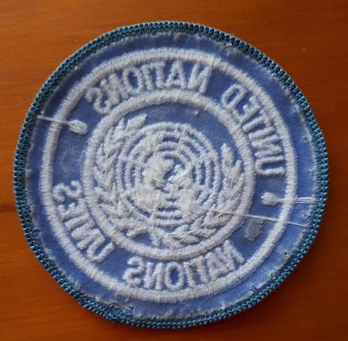 UNITED NATIONS ARM PATCH AS WORN BY SANDF DURING EXTERNAL DEPLOYMENTS