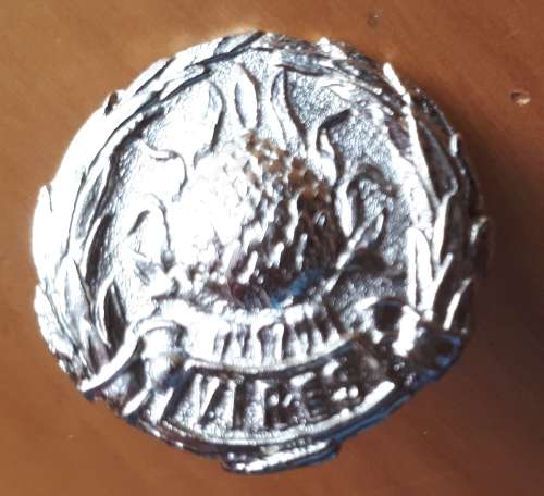 SADF -- REGT BOLAND CAP BADGE - SCREWS INTACT