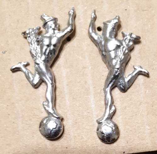 SADF - (FULL SIZE) SIGNALS CORP COLLAR BADGES PAIR - PINS INTACT