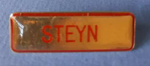 SADF - STEPOUT DRESS NAMETAG (STEYN) - PINS INTACT
