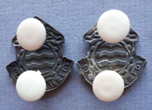SADF - ORDNANCE CORPS COLLAR BADGE PAIR - PINS INTACT