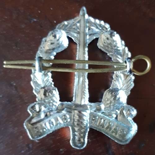 SADF - MIL POLICE CAP BADGE - LUGS INTACT