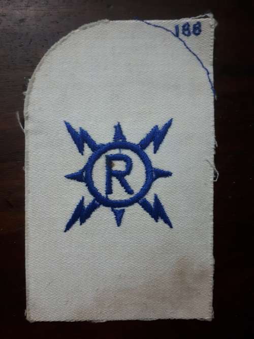 SA NAVY SUMMER DRESS MUSTERING PATCH (LARGE) - RADIO FITTER