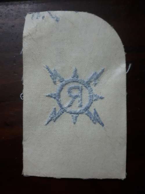 SA NAVY SUMMER DRESS MUSTERING PATCH (LARGE) - RADIO FITTER