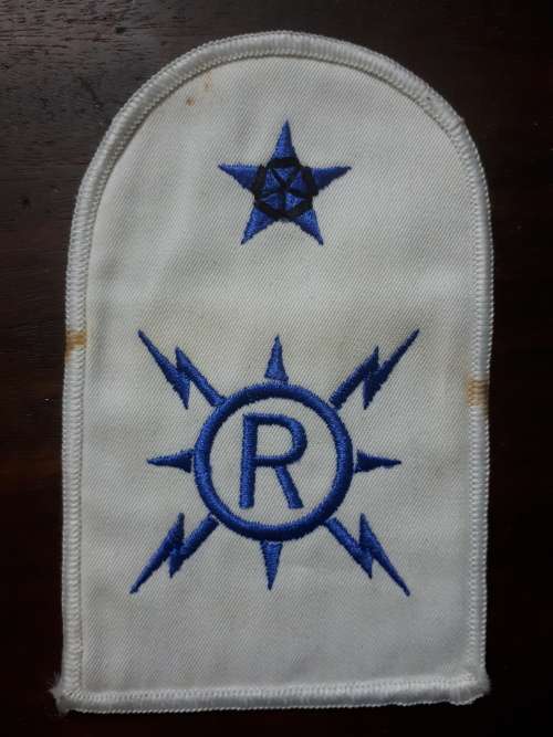 SA NAVY SUMMER DRESS MUSTERING PATCH (LARGE) - RADIO FITTER