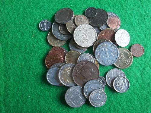 Coin lot of 40 mixed foreign coins (no doubles) - conditions vary