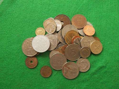 coin lot 10 - made up of 40 different foreign coins