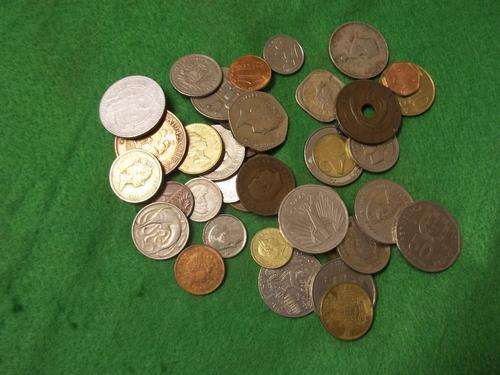 lot of 40 mixed international coins - no doubles