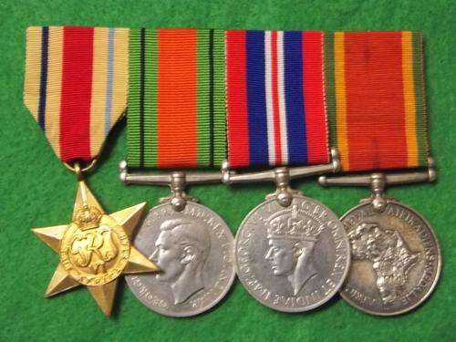 WW2 Group of 4 medals to C318518 A. Ackeer