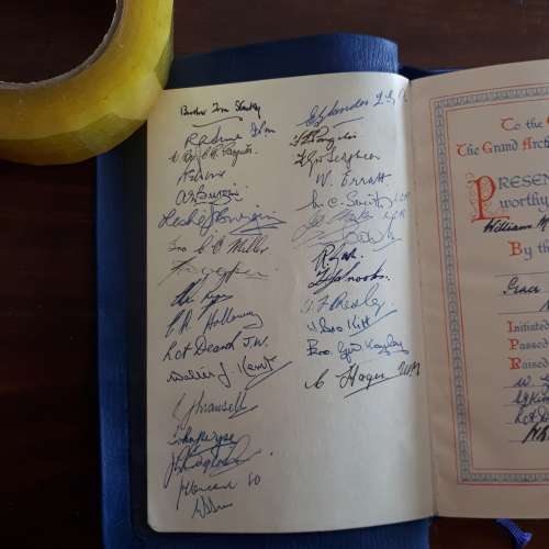 FREEMASON BIBLE WITH SIGNATURES