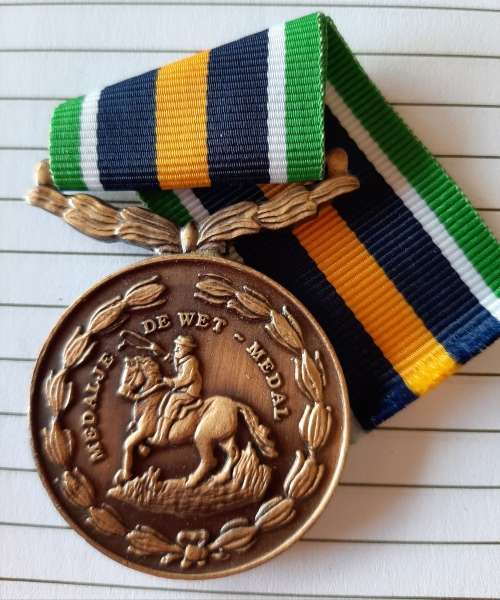 SADF - FULL SIZE DE WET (10 YEAR) SERVICE MEDAL (NUMBERED)