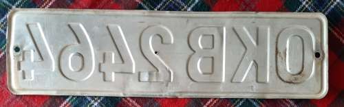 OLD (NOT CURRENT)  VEHICLE NUMBER PLATE - OKB BULTFONTEIN FREE STATE