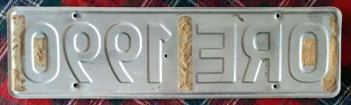 OLD (NOT CURRENT)  VEHICLE NUMBER PLATE - ORE PAUL ROUX FREE STATE