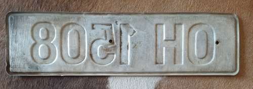 OLD (NOT CURRENT)  VEHICLE NUMBER PLATE