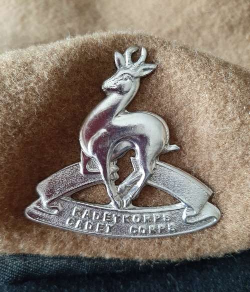 SADF  SCHOOL CADETS BERET WITH LARGE BADGE  - SIZE 56