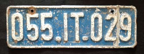 UNITED NATIONS VEHICLE NUMBER PLATE FROM AFRICAN DEPLOYMENT