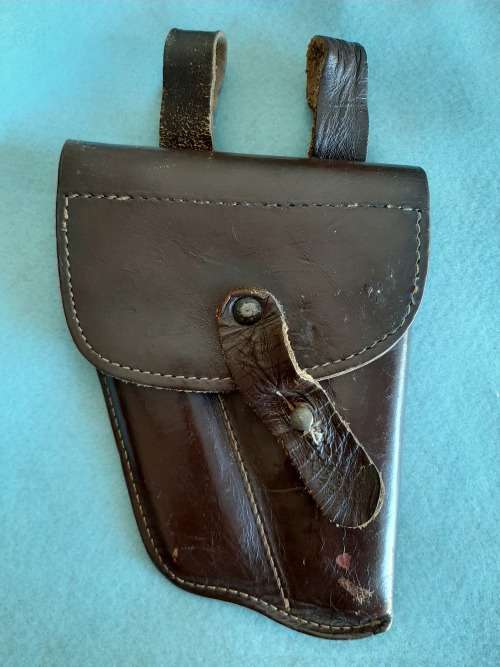 CZECHOSLOVAKIA LEATHER FLAP HOLSTER FOR THE 7.65 X 17 MM CZ 50 AND CZ 70 PISTOL