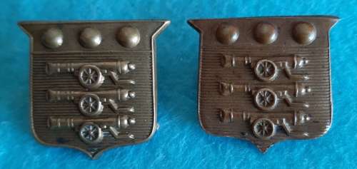 ORDNANCE CORPS BADGES - LUGS INTACT