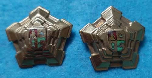 SADF 2 X FULL SIZE GILDING MAJOR CASTLE RANK  PIPS  -- ALL PINS INTACT