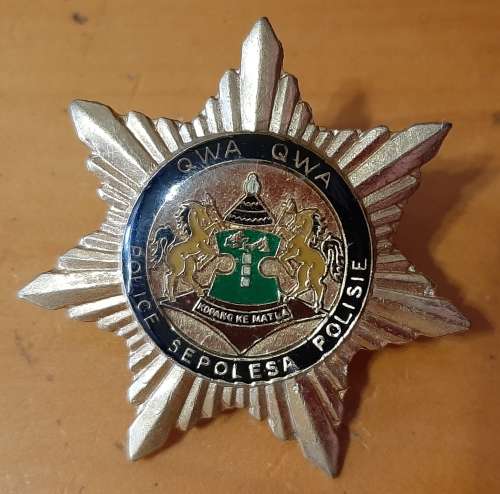 QWA-QWA POLICE CAP BADGE - SCREWS INTACT