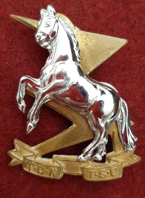 SADF LEFT FACING COLLAR BADGE / ALSO USED ON BERET  - PINS INTACT