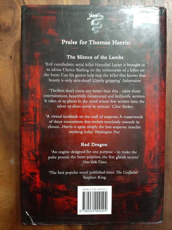 THOMAS HARRIS - HANNIBAL  - HARDCOVER WILLIAM HEINEMAN 24 X 15.6 CM